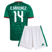 Mexiko Erick Sanchez #14 Hemmatröja Barn VM 2026 Kortärmad (+ Korta byxor)